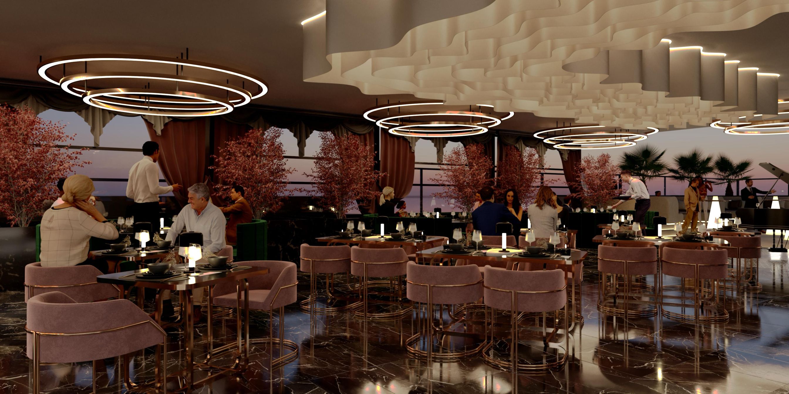Skyline Roof Bar: Interior
